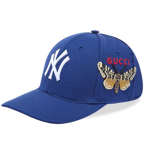 blue gucci ny hat|blue Gucci baseball cap.